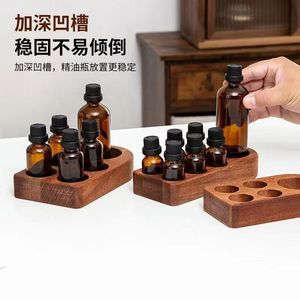 Support de rangement en bois pour huiles essentielles, 1 niveau, pour bureau, porte-bouteilles d'aromathérapie - Product Image 2