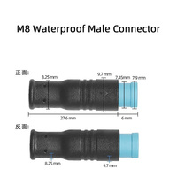 Connecteur de câble étanche Yigao M8 24AWG 1.5A 2-6 broches mâle/femelle 0.25m pour vélos électriques et trottinettes - Vente en gros