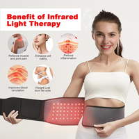 Cinturón de envoltura de terapia de luz roja portátil más vendido Cinturón de adelgazamiento de cuerpo de luz roja para uso diario
