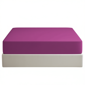 <b>Fitted</b> <b>Sheet</b> 100% Cotton Fuchsia French <b>Single</b> 90x190cm - Product Image 3