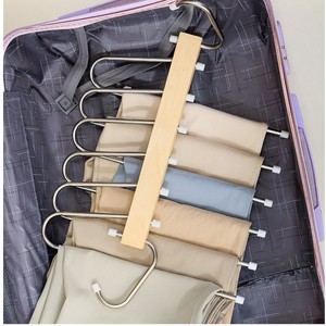 Multifunctional Trouser Hanger With Clips Space Saving Clothes Organizer For Pants Scarves <b>Towels</b> <b>Hook</b> Type Installation - Product Image 4