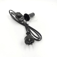 Prise australienne AU + interrupteur 301 + corps nu E14 + ressort + base ronde, pièce de lampe de table, accessoires pour lampe de sel, cordon de fixation de lampe