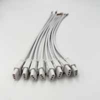 Câble de connexion en cuivre T4/T8/T5 pour tubes LED intégrés, adaptateur double prise, rallonge, boîtier PVC, modèle 123