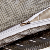 Parure de lit 4 pièces moderne à motifs géométriques, housse de couette en microfibre brossée douce avec design réversible et fermeture éclair