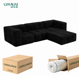 Canapé modulaire compressé sans structure en L pour salon, appartement, mobilier de maison - Product Image 1