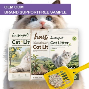 Muestras Gratis, Entrega Rápida, Productos Nuevos, Arena para Gatos de Bentonita Aglomerante Ecológica 3:7 4:6 - Product Image 1