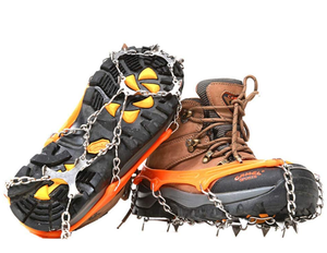 8 denti Artiglio di Trazione Ramponi Anti-Scivolo di Ghiaccio Tacchetti <span class=keywords><strong>Stivali</strong></span> Pinza Catena Picco Sharp Da Neve All'aperto A Piedi Scarpe Salita copertura - Product Image 3