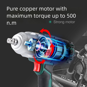Moins cher de haute qualité industriel 550W couple haute puissance 220V électrique 500 Nm 2m cordon en caoutchouc avec clé à chocs moteur en cuivre pur - Product Image 5
