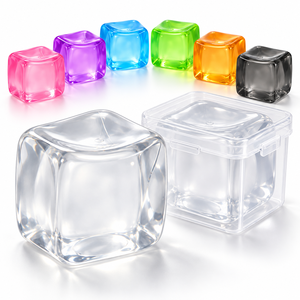Cubo Antiestrés Transparente Personalizado con Logotipo, con Caja Transparente Individual, Regalo Promocional - Product Image 1