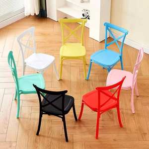 Modern Design Indoor Outdoor Kids <b>Dining</b> <b>Chair</b> Free Sample Colorful Cross Back Resin Plastic Parties Living Room Kitchen Jinyang - Product Image 4