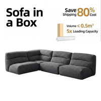 Maßgefertigtes Modulares Sofa Rahmenloses Cloud-Sofa Vakuumkomprimiertes Chenille-Stoff-Ecksofa Großhandel für Zuhause und Büro