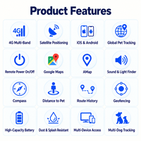 Traceur GPS Beidou multi-bandes 4G, étanche IP67, API, OEM, ODM, application gratuite, géolocalisation, localisateur lumineux pour animaux de compagnie, pour chiens de chasse et grands animaux