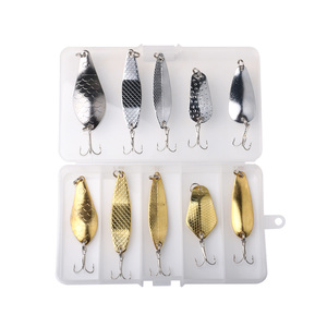 NEWUP Boîte de 10 leurres de pêche en forme de cuillère, ensemble économique - Product Image 1