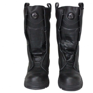 Bottes de pompier AmpsafeX en cuir véritable imperméables, style américain, avec embout en acier, fermeture à pression, personnalisables pour hommes - Product Image 6