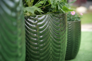 Pot en céramique à motif floral en relief, respirant, anti-moisissure, décoration d'intérieur, jardinière - Product Image 6