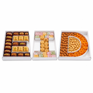 Boîte à lettres Eid Mubarak en carton remplissable avec motif en feuille d'or pour la présentation des aliments lors de la célébration du Ramadan - Product Image 4