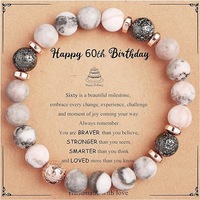 Bracelet diffuseur d'huiles essentielles de yoga en gros, bracelet en perles zébrées, bracelet en pierre naturelle, cadeau d'anniversaire et de fête des Mères