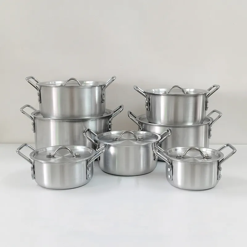 Manufacture Wholesale 7 Pcs Aluminium Cookware Sets Cooking Pot Set Aluminum pot set cookware