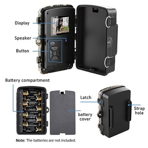 Caméra de sentier de la faune Vision nocturne Caméra de piège pour animaux 1080P IR Caméra de chasse avec objectif grand angle IP66 étanche - Product Image 4