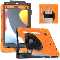 Étui de tablette robuste et résistant avec sangle de main détachable et béquille pour iPad 10,2 pouces 7e, 8e et 9e génération