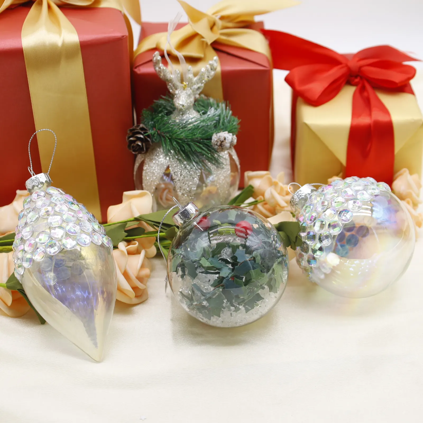 Custom Personalized Christmas Hand Painted Glass Decor Balls Holiday Gifts Ornaments Xmas Tree Home Hanging Decoration