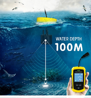 FF1108-1 Sondeur de pêche portable Sondeur de pêche sur glace Alarme Transducteur Sondeur de poissons 100m Sondeur de pêche à écho