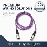Kabel Harness Mikrofon Berkualitas Tinggi 3Pin XLR Male ke XLR Female 1m dengan Isolasi PBT Tinggi dan Isolasi PET/PVC