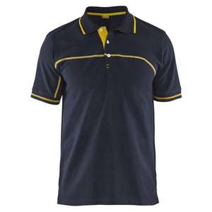 BLAKLADER - 338910508635XS <b>Polo</b> <b>shirt</b> Dark navy/<b>Yellow</b> - EAN 7330509553688 WORK T-<b>SHIRTS</b> AND <b>POLO</b> <b>SHIRTS</b> - Product Image 1