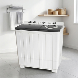 Bestseller Lavatrice Semi-Automatica a Doppia Vasca da 20KG, Caricamento <span class=keywords><strong>dall</strong></span>'<span class=keywords><strong>Alto</strong></span>, Colore Nero - Product Image 1