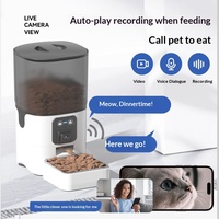 Distributeur automatique de nourriture pour chats et chiens avec contrôle par application, caméra, capacité de 6 L, alimentation intelligente programmable et quantitative, surveillance vidéo