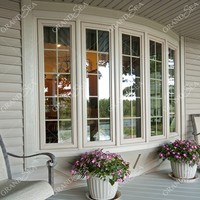 Ventana de Aluminio Blanca de 3 Paneles con Vidrio Templado, Estilo Clásico a Precio Económico
