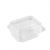 Boîte à fruits et légumes en plastique PET transparent avec couvercle ventilé, écologique, 175 mm, trous de ventilation respirants, pour produits frais, salades