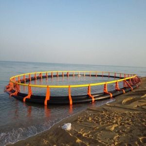 กรงเลี้ยงปลาแบบลอยน้ำทรงกลมขนาดใหญ่ ทำจากท่อ HDPE พร้อมตาข่ายและแท่นทำงาน - Product Image 3