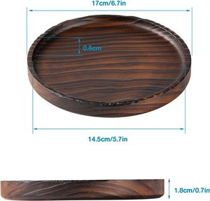 Support en <span class=keywords><strong>bois</strong></span> durable et plateau de soucoupe en bambou pour pot de <span class=keywords><strong>fleur</strong></span> petit support de jardinière de valeur ronde pour le jardin ou la maison - Product Image 2