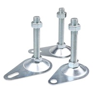Coupe à oreilles de type CD pied fixe galvanisé cloche bouche pied de réglage en forme de goutte métal excentrique vis d'ancrage pied de support