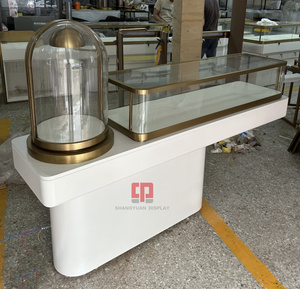 Hợp thời trang tùy chỉnh cao cấp cửa hàng hiển thị Showcase đa chức năng Vàng Thép không gỉ Kính trang sức Showcase truy cập - Product Image 5