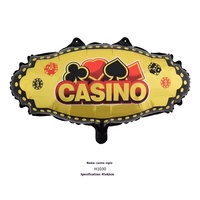 Ensemble de décoration de fête d'anniversaire sur le thème du casino avec des ballons de style Las Vegas à motifs de dollars pour la fête des pères sur le thème du poker