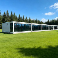 Maison Conteneur Préfabriquée Moderne en Gros, Prête à Assembler, Emballage Plat, Anti-Rouille, Résistante au Vent, Idéale pour Chambre et Usage Commercial