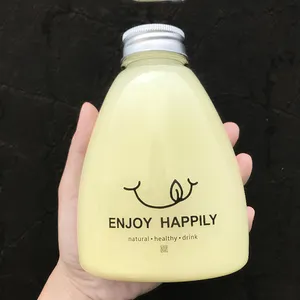 Triangle Shape PET Beverage Storage Container Enjoy Happy Natural Healthy Drink Plastic Bottle