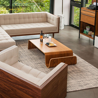 Table de centre de maison en bois au design nordique moderne Table basse d'appoint scandinave classique pour appartement Loft pour salon