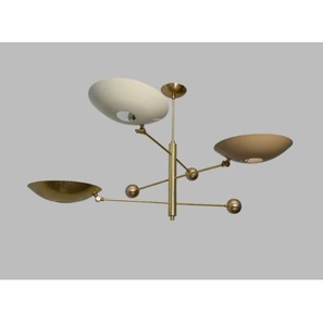 Lámpara de Techo Sputnik de Latón MCM Hecha a Mano, 3 Luces, Decoración Moderna para el Hogar, Lámpara Colgante - Product Image 1