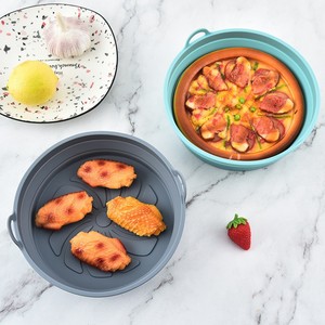 Nouvel ensemble de cuisson écologique et réutilisable : Panier d'insertion pour pot, moule de cuisson en silicone de qualité alimentaire, doublures pliables pour friteuse à air - Product Image 1