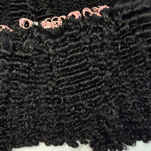 Vietnamese Kinky Curly Feather Crochet Human Hair Bundles Wholesale Supplier for Hair Brands Salons and Distributors - Product Image 2