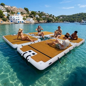 Plateforme flottante modulaire gonflable pour lac, île flottante, ponton, radeau avec surface antidérapante pour piscine, plage, lac, rivière - Product Image 1