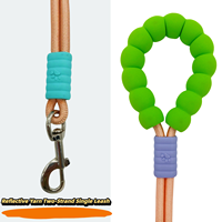Correa de Cuello para Perros, de PU Resistente, Acolchada, con Puntos Reflectantes, Ancha, Transpirable, con Asa Antitirones, para Todos los Perros