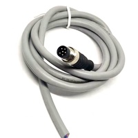 Câble de codeur de capteur OEM amphenol IP67 câble gris moulé mâle M8 d'alimentation