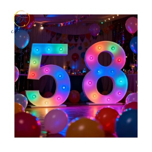 <span class=keywords><strong>Letras</strong></span> LED 3D de Pie, Económicas, de 3 y 4 Pies, Letrero Luminoso Gigante con Números y <span class=keywords><strong>Letras</strong></span> para Decoración de Bodas y Eventos - Product Image 2