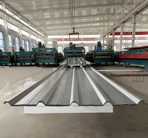 Tôle ondulée galvanisée à haute teneur <span class=keywords><strong>en</strong></span> <span class=keywords><strong>zinc</strong></span> de 60 g, épaisseur 0,35 mm, plaque ondulée légère pour abri temporaire - Product Image 5