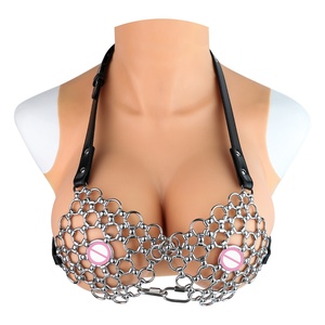 QKKQ BDSM Sujetador de malla metálica para pechos, accesorio erótico, corsé metálico, lencería para mujer, juguetes sexuales fetichistas - Product Image 5