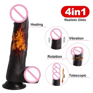 Realistiche zwarte vibrerende <span class=keywords><strong>dildo</strong></span> van zacht siliconen, seksspeeltje voor G-spot en anale stimulatie, masturbatiehulpmiddel voor vrouwen - Product Image 2